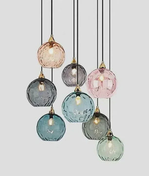 Kleurrijke Moderne Glazen Hanglamp - Stijlvolle Plafondlamp voor Woonkamer & Eetkamer