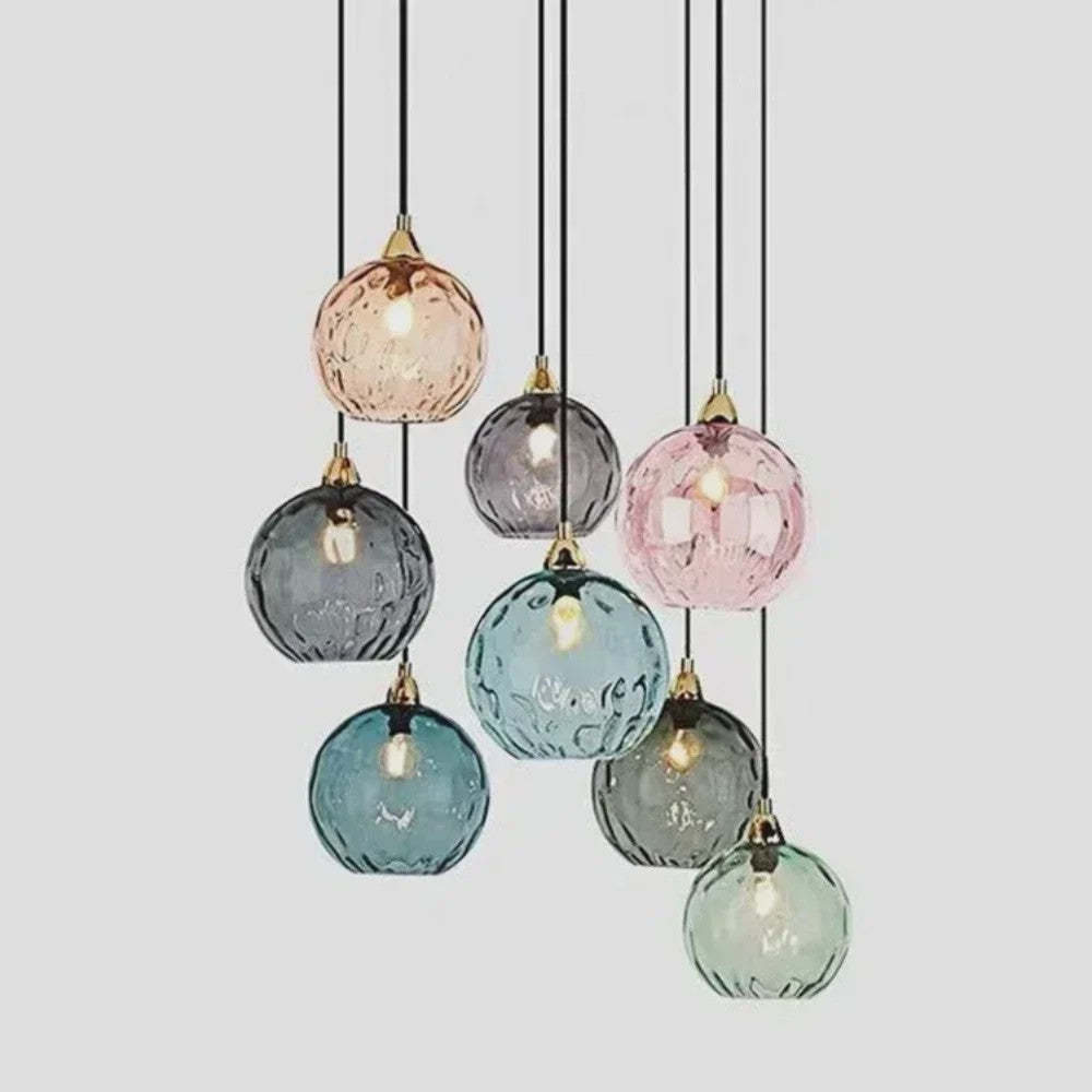 Kleurrijke Moderne Glazen Hanglamp - Stijlvolle Plafondlamp voor Woonkamer & Eetkamer