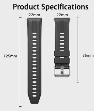 22mm Composiet Siliconen Bandje voor Huawei Watch GT 6/5/4 46mm & Watch 4/5 Pro