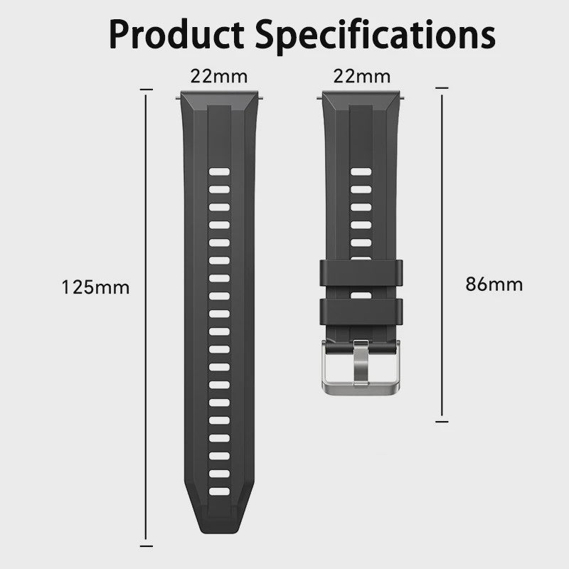 22mm Composiet Siliconen Bandje voor Huawei Watch GT 6/5/4 46mm & Watch 4/5 Pro