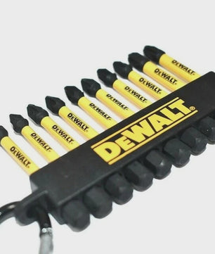 DEWALT FLEXTORQ Schroefbit Set - 10-delig Pozi & High Impact Bits PZ1, PZ2, PH2