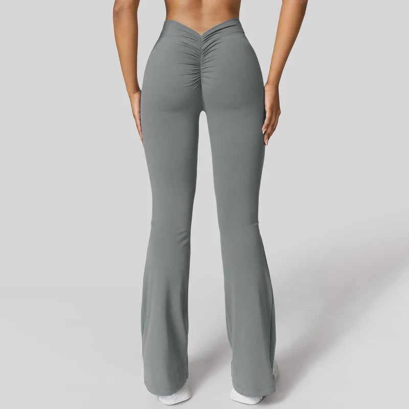 Dames High Waist Flare Leggings met Push-Up Effect - Sport & Casual