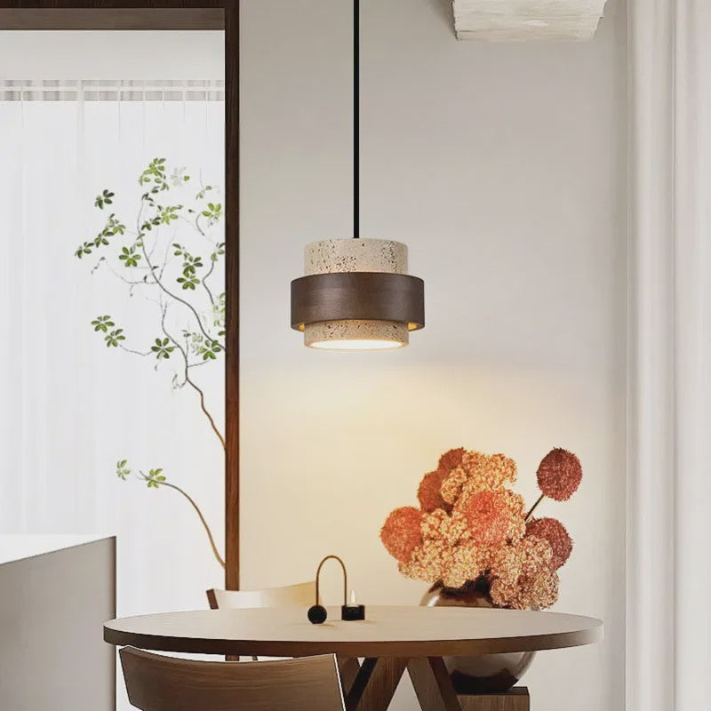 Moderne Design Hanglamp - Sfeervolle Bedlamp met Cave Stone Look