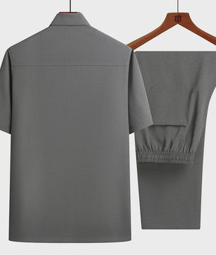 Zomer Heren Casual Set: Stijlvolle Shirt & Broek Combinatie
