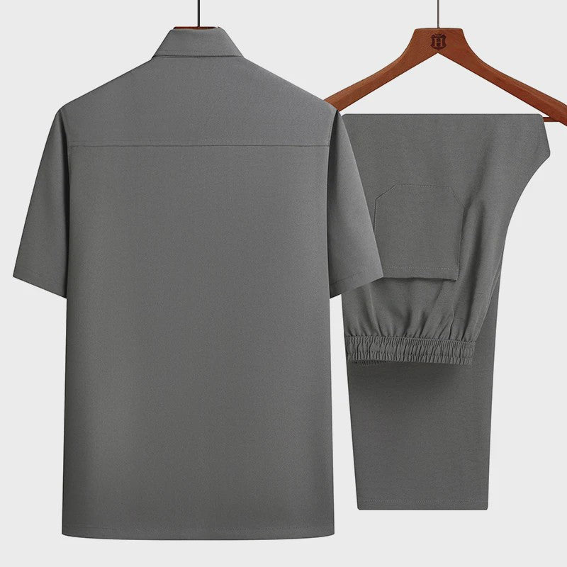 Zomer Heren Casual Set: Stijlvolle Shirt & Broek Combinatie