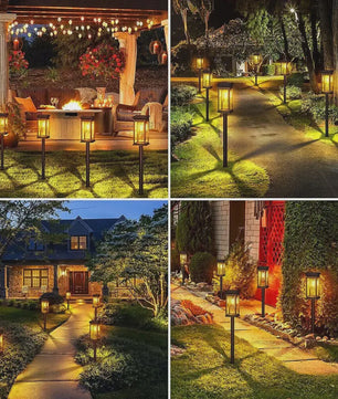 2-Pack Tuinverlichting op Zonne-energie - Waterdichte Buitenlampen met Decoratieve Filament LED