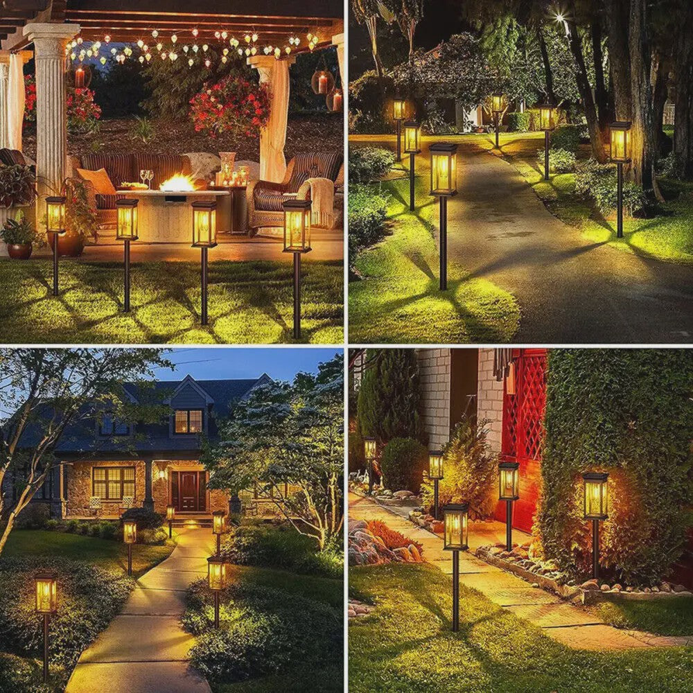 2-Pack Tuinverlichting op Zonne-energie - Waterdichte Buitenlampen met Decoratieve Filament LED
