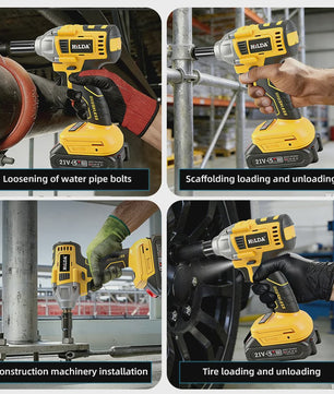 HILDA 1/2" Brushless Slagmoersleutel - 1200 Nm Krachtige Accu Klopmachine voor Banden en Steigerbouw (Compatibel met Makita)