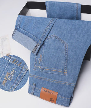 Heren Jeans - Rechte Pasvorm, Zomerse Stijl, Zakelijk & Casual