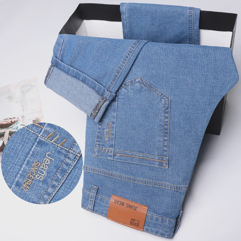 Heren Jeans - Rechte Pasvorm, Zomerse Stijl, Zakelijk & Casual