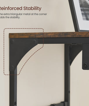 Wandkapstok met Plank en 8 Haken - Industrieel Design, 40x24x24 cm