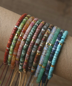 Natuurlijke Blauwe Emperor Steen Kralen Armband - Verstelbaar & Uniek
