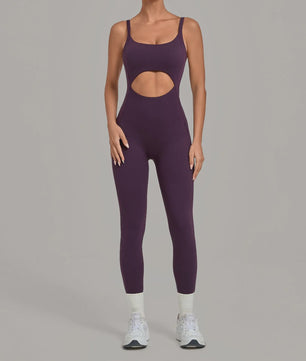 Dames Sport Jumpsuit met Cut-out en Backless Design - Perfect voor Yoga, Fitness & Running