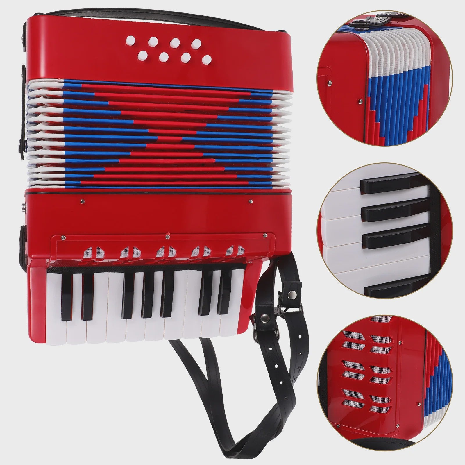 Rode Kinderaccordeon - Leerzame Muziekinstrument voor Beginners