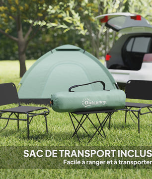 Outsunny 2-Persoons Koepeltent - Camouflage, Lichtgewicht & Ventilerend