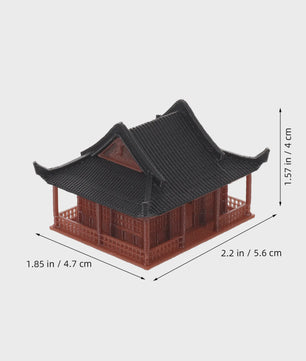 Miniatuur Zen Paviljoen Decoratie - Chinese Tempel Beeldje voor Tuin & Huis