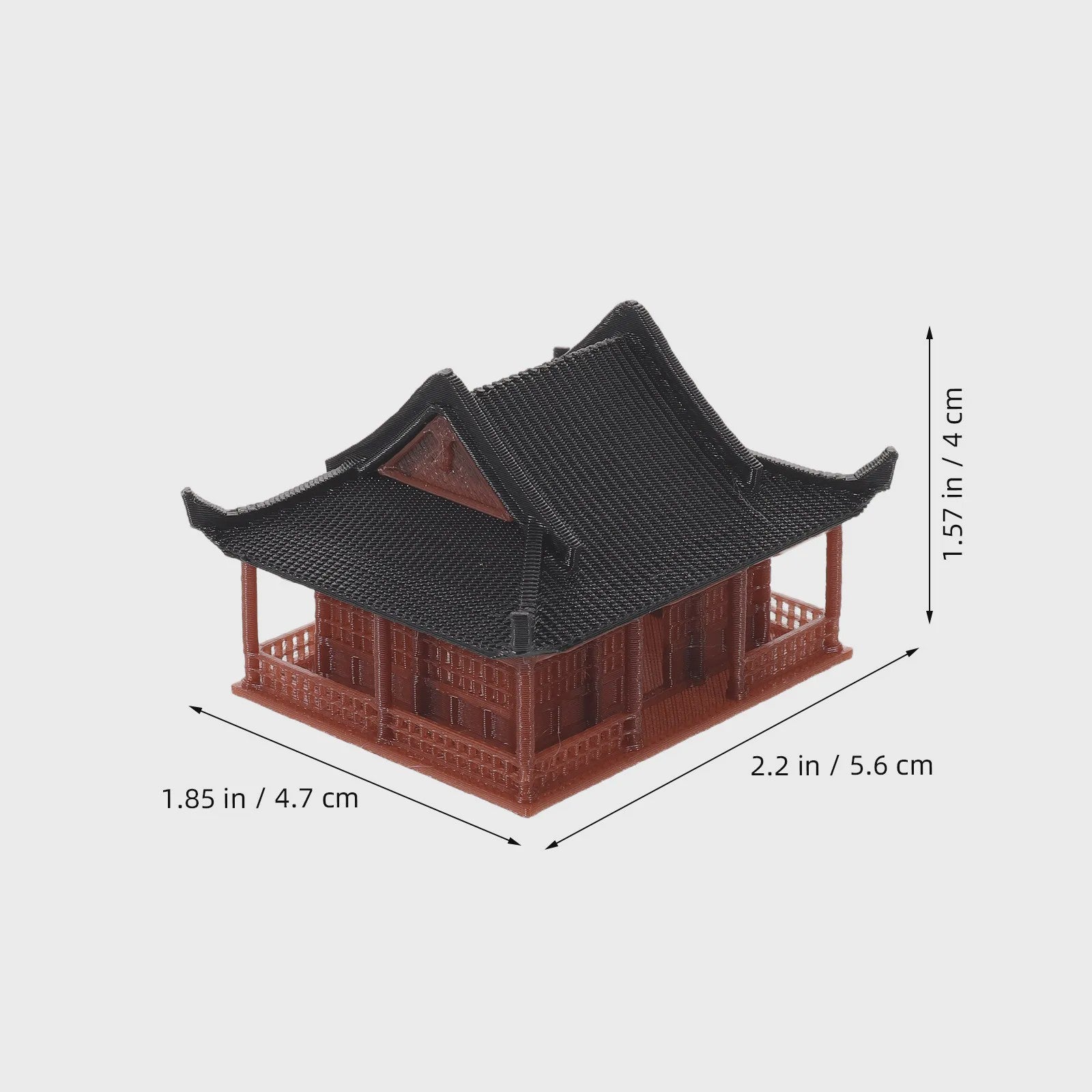 Miniatuur Zen Paviljoen Decoratie - Chinese Tempel Beeldje voor Tuin & Huis
