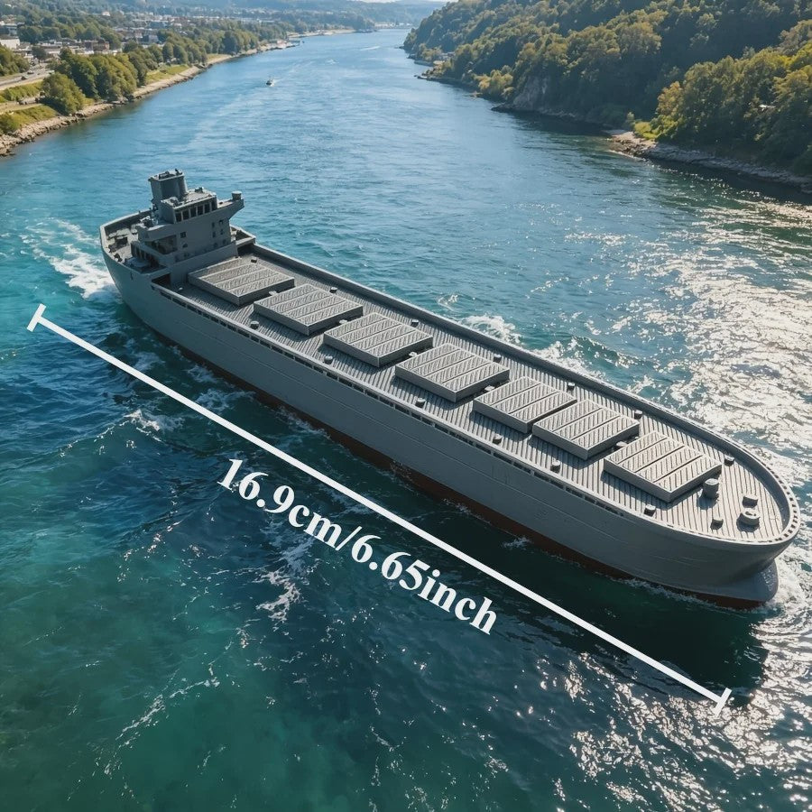 Gedetailleerd Miniatuur Vrachtschip Model - Container Cargo Ship voor Diorama, Wargaming & Maritieme Decoratie