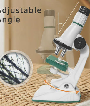 Kinderen Microscoop Set 200x-1200x Vergroting met LED Licht - STEM Educatief Speelgoed