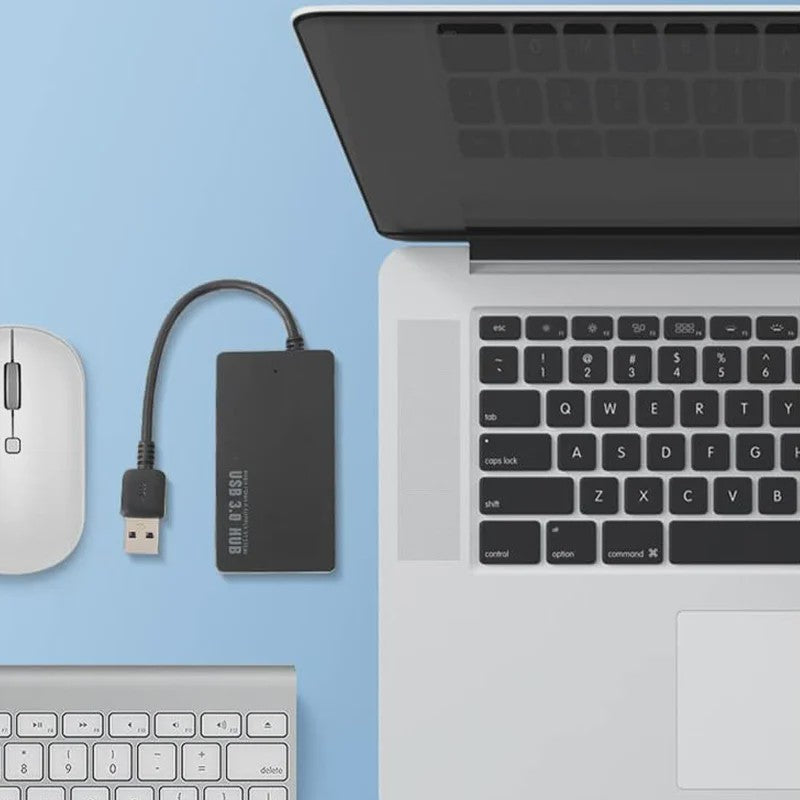 Slanke USB 3.0 Hub met 4 Poorten - Hoge Snelheid Dataoverdracht voor Laptop & PC
