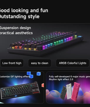 MCHOSE MIX87 Magnetische Switch Gaming Toetsenbord - 8K Polling, 0.08ms Latency, ARGB