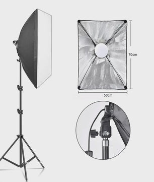 Professionele Softbox Verlichtingskit 50x70CM met LED Lamp - Continu Licht Systeem