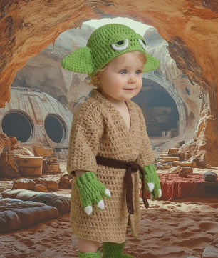 Schattige Baby Halloween Cosplay Outfit & Newborn Fotoshoot Prop - Zachte Gebreide Kleding
