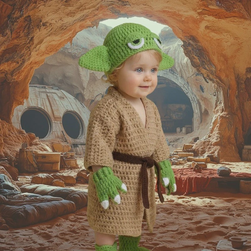 Schattige Baby Halloween Cosplay Outfit & Newborn Fotoshoot Prop - Zachte Gebreide Kleding