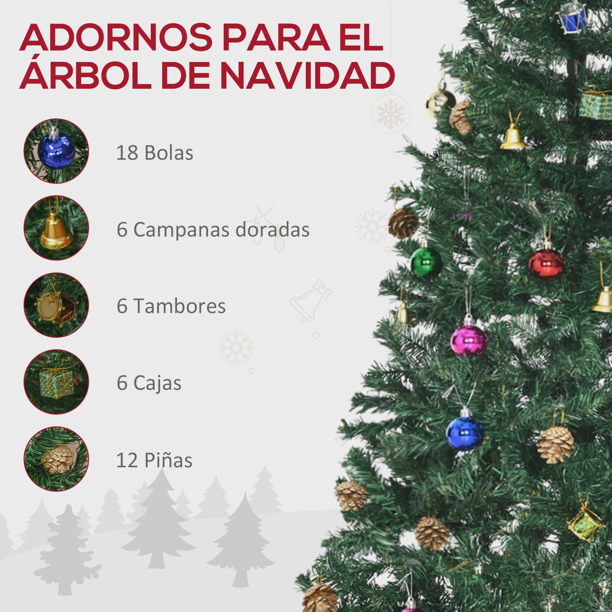 Homcom Artificial Christmas Tree 150 cm with 420 Branches Pine Cones Ornaments Christmas Decoration for Indoors Green