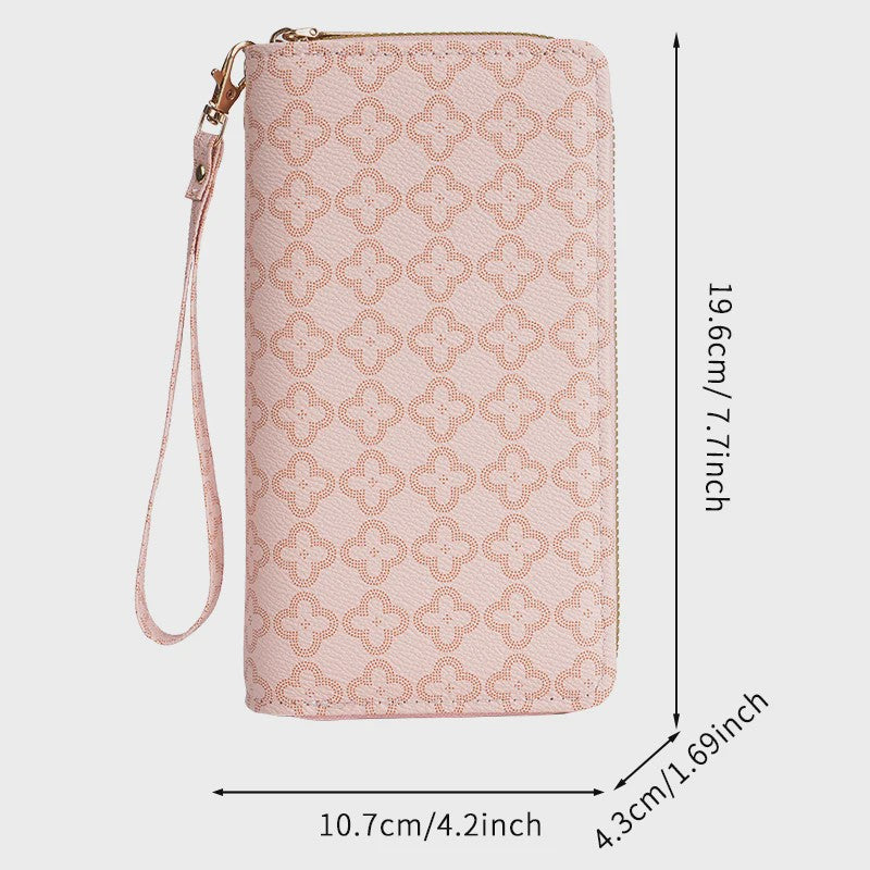 Multifunctionele Dames Portemonnee Clutch: Telefoon, Kaarten & Geld - Ritsluiting
