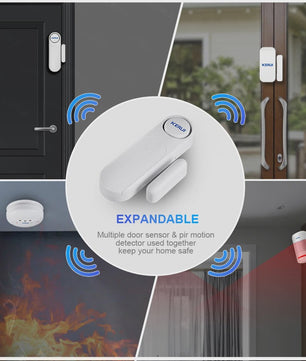 Draadloos Deur- en Raamsensor Alarm 120dB met Afstandsbediening - Anti-diefstal Systeem