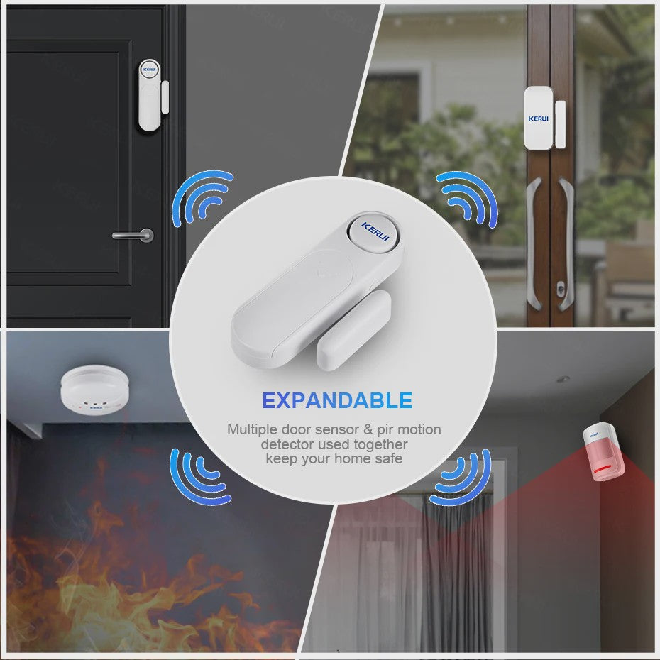 Draadloos Deur- en Raamsensor Alarm 120dB met Afstandsbediening - Anti-diefstal Systeem