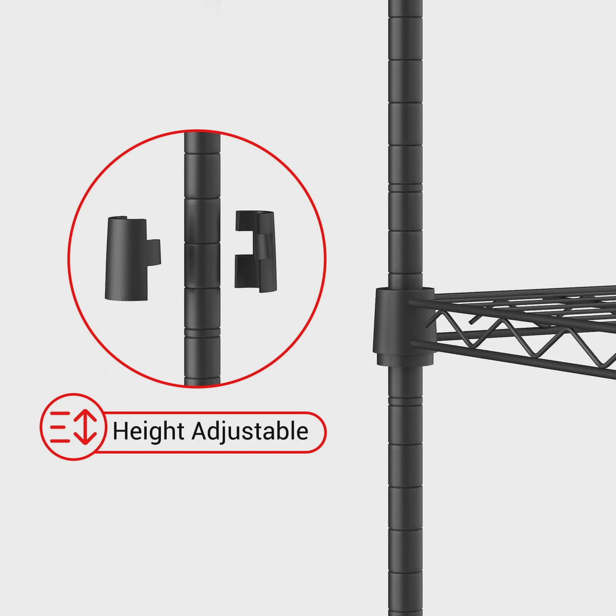 Robuuste 5-laags Leggerek met Verstelbare Planken en Voeten - 450kg Draagvermogen