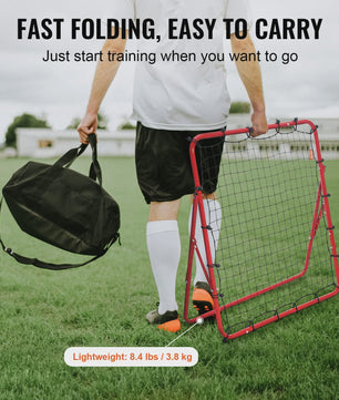 VEVOR Voetbal Rebounder Net - Draagbaar, Verstelbaar Hoek, Training Hulp
