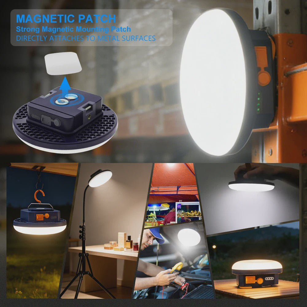 Oplaadbare Camping Lantaarn met Powerbank - 3 Lichtstanden, IP65 Waterdicht