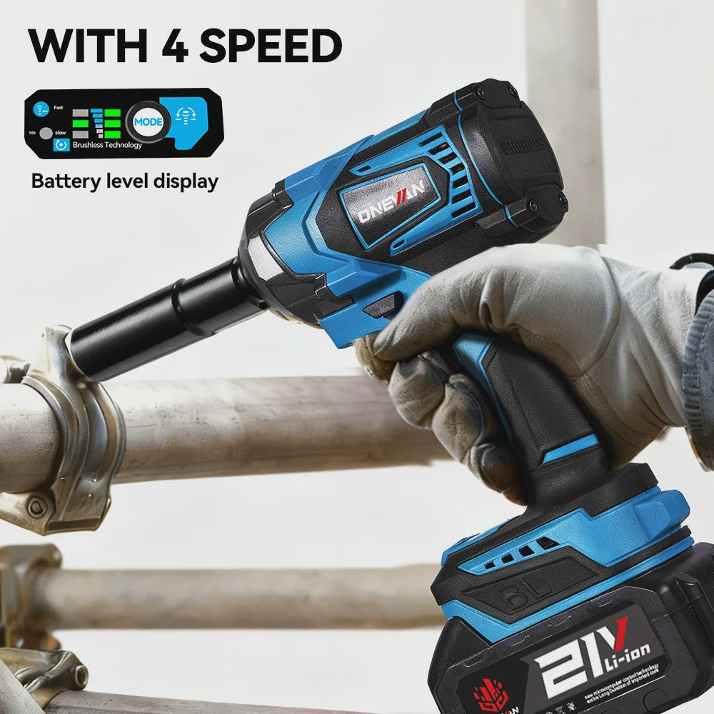 ONEVAN Brushless Accu Slagmoersleutel 1200 Nm - 1/2" Aandrijving