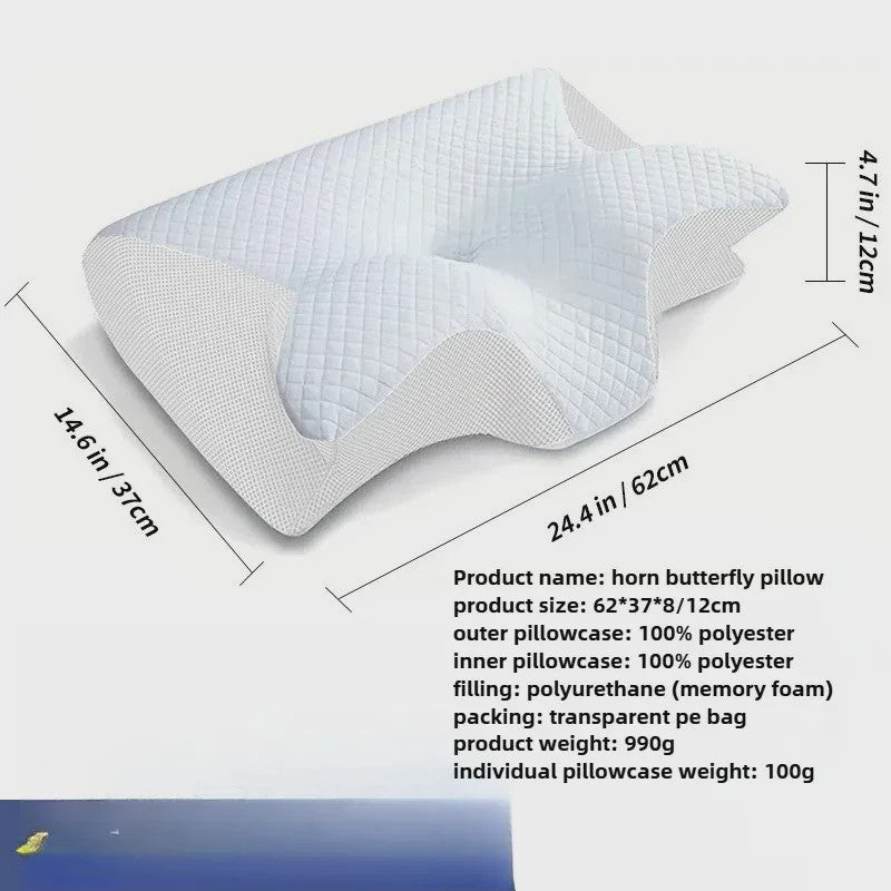 Orthopedisch Vlinder Neksteunkussen van Traagschuim - Comfortabel en Pijnverlichtend