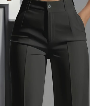 Dames Pantalon Hoge Taille Recht Model - Stijlvolle Suit Pants