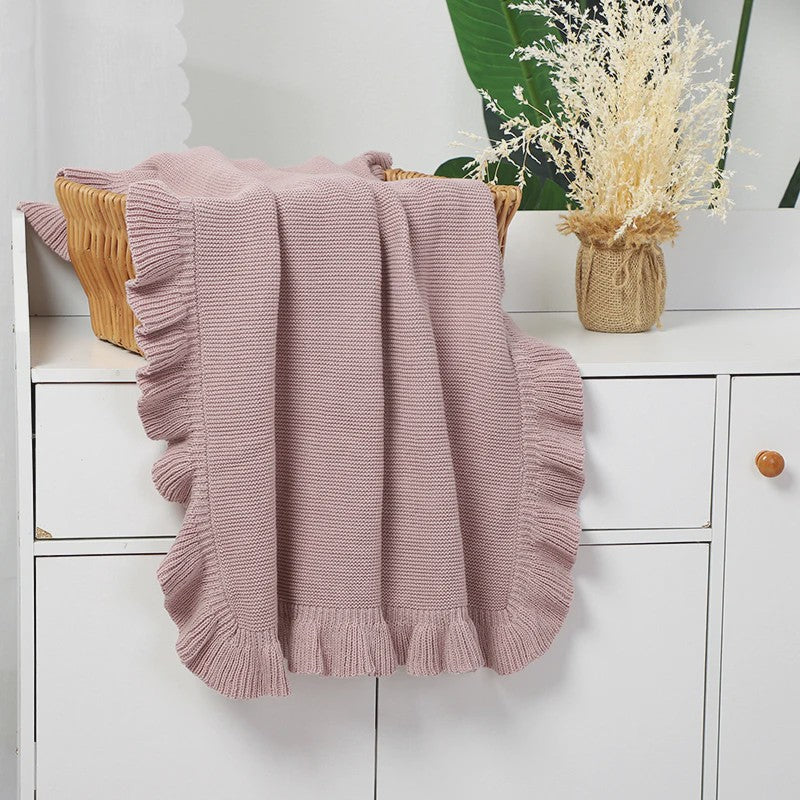 Zachte Gebreide Baby Deken 90x70cm - Wikkeldeken voor Kinderwagen, Ledikant & Reiswieg