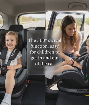 Reecle I-Size 360° Draaibaar Autostoeltje 40-150cm (0-12 Jaar) met ISOFIX
