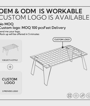 Campingmoon T-235A Opvouwbare BBQ Tafel - Zilver Aluminiumlegering