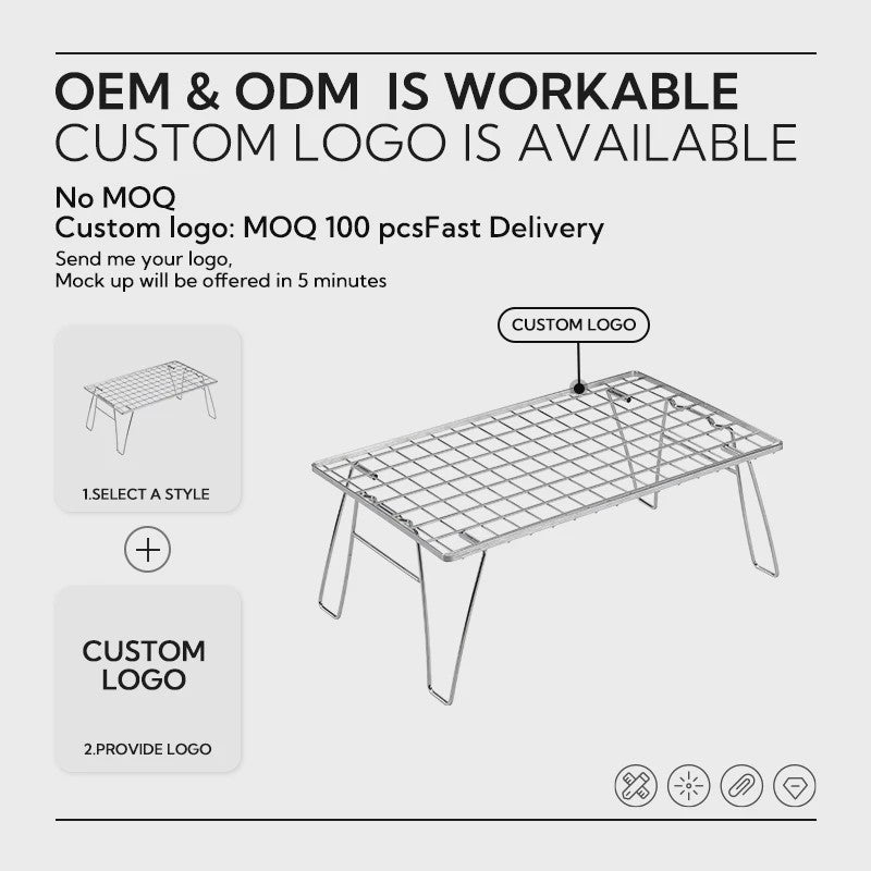 Campingmoon T-235A Opvouwbare BBQ Tafel - Zilver Aluminiumlegering