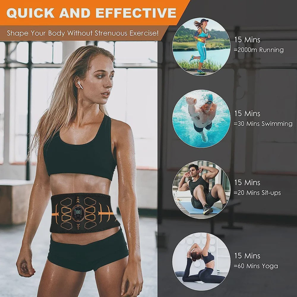 Smart EMS Abdominale Stimulator Riem - Spierversteviging & Lichaamsmassage