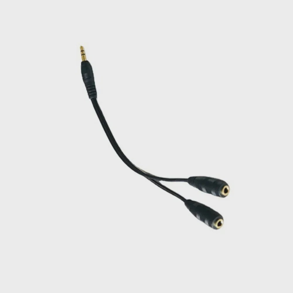 3.5mm Y-Splitter Kabel: 1 Male naar 2 Female Audio Adapter voor Koptelefoon & Microfoon