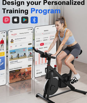 Superun Hometrainer met Magneetweerstand en Tablet Houder - Comfortabel Binnen Fietsen
