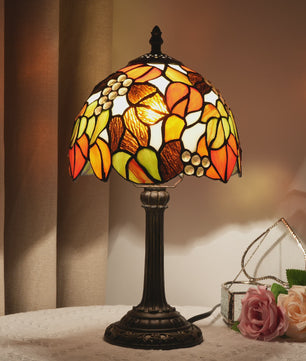 Vintage Stijl Tafellamp - Meerkleurige Tiffany Lamp 8-Inch voor Nachtkastje of Bureau