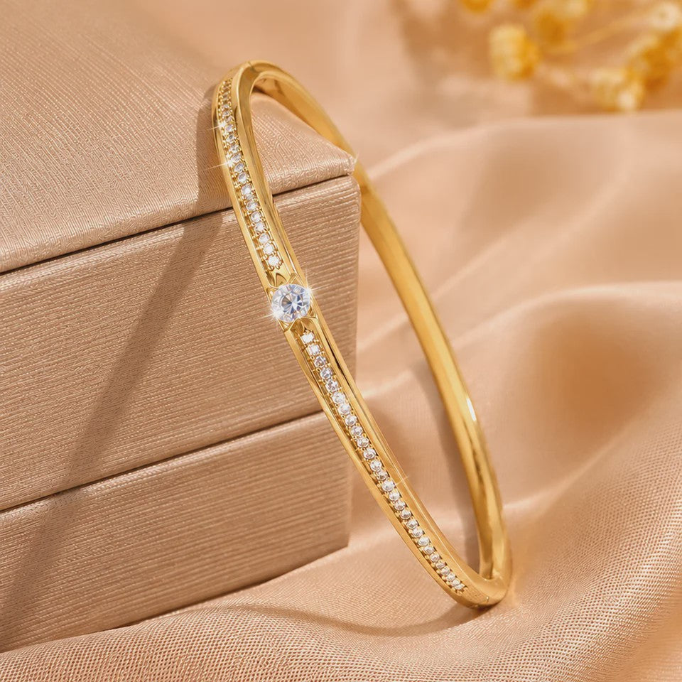 Luxe Zirkonia Armband Set - 5 Delig - Roestvrij Staal & Koper