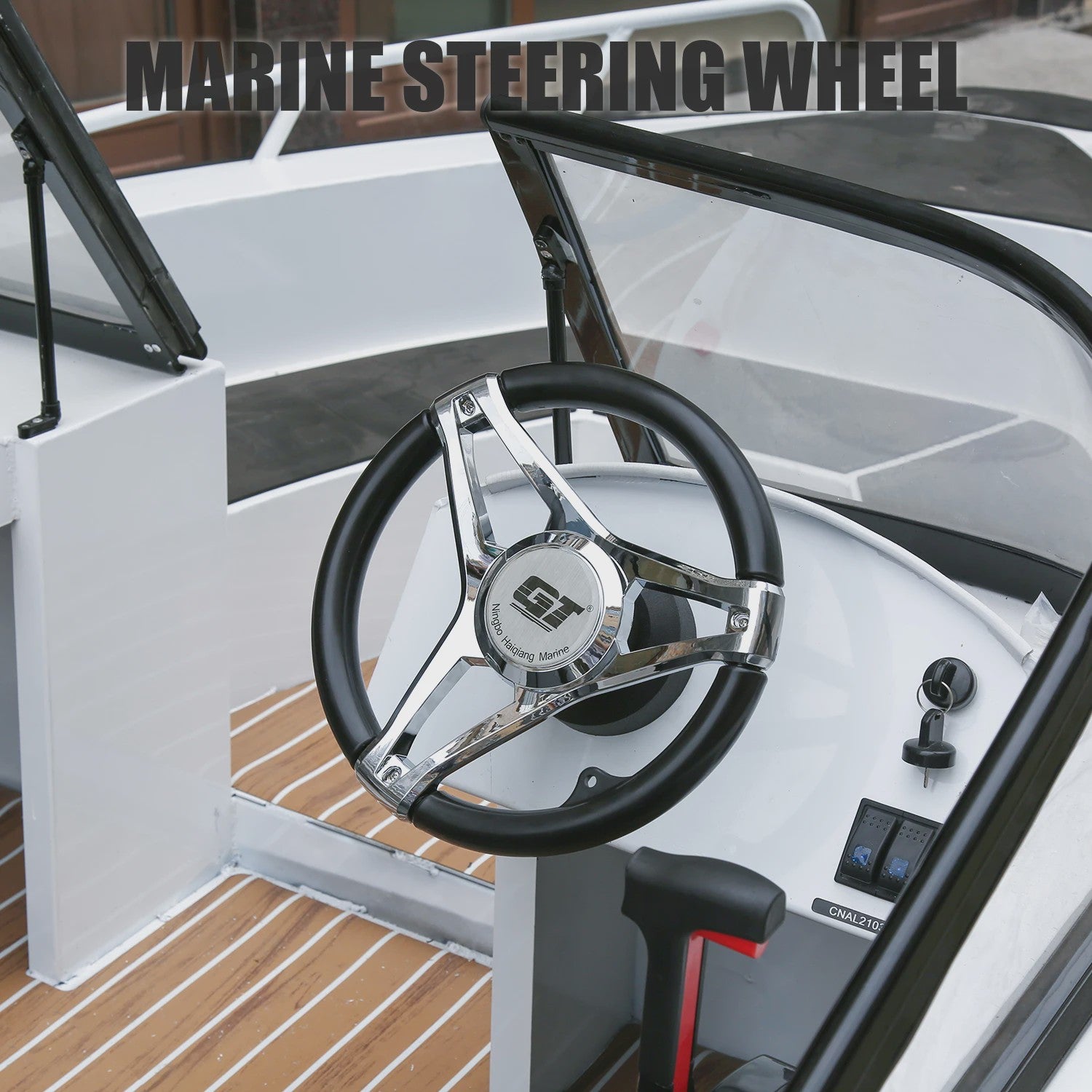 GT Marine Stuurwiel voor Buitenboordmotor - Polyamide & Chroom