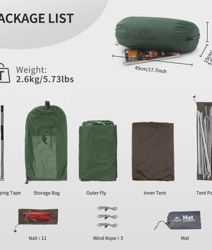 Naturehike Star-River 2-persoons 4-seizoenen ultralichte waterdichte tent