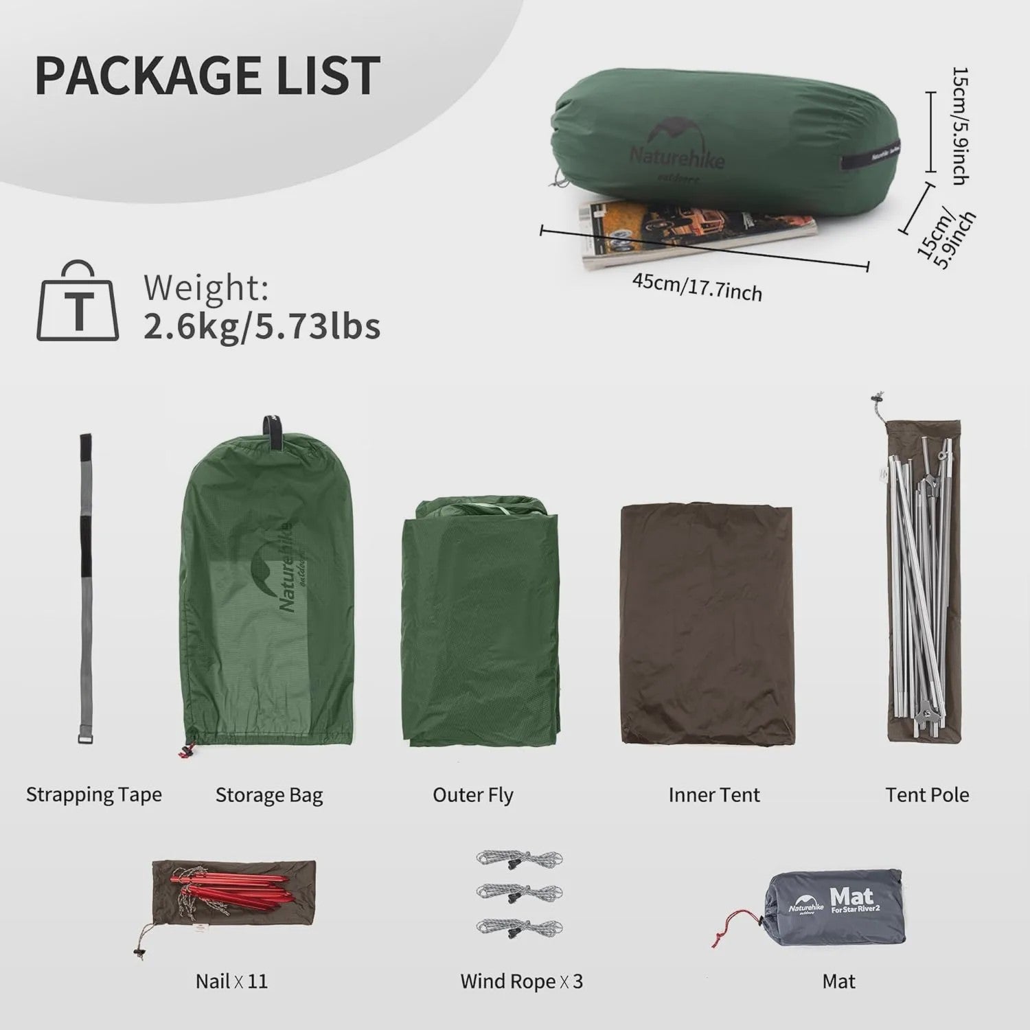Naturehike Star-River 2-persoons 4-seizoenen ultralichte waterdichte tent